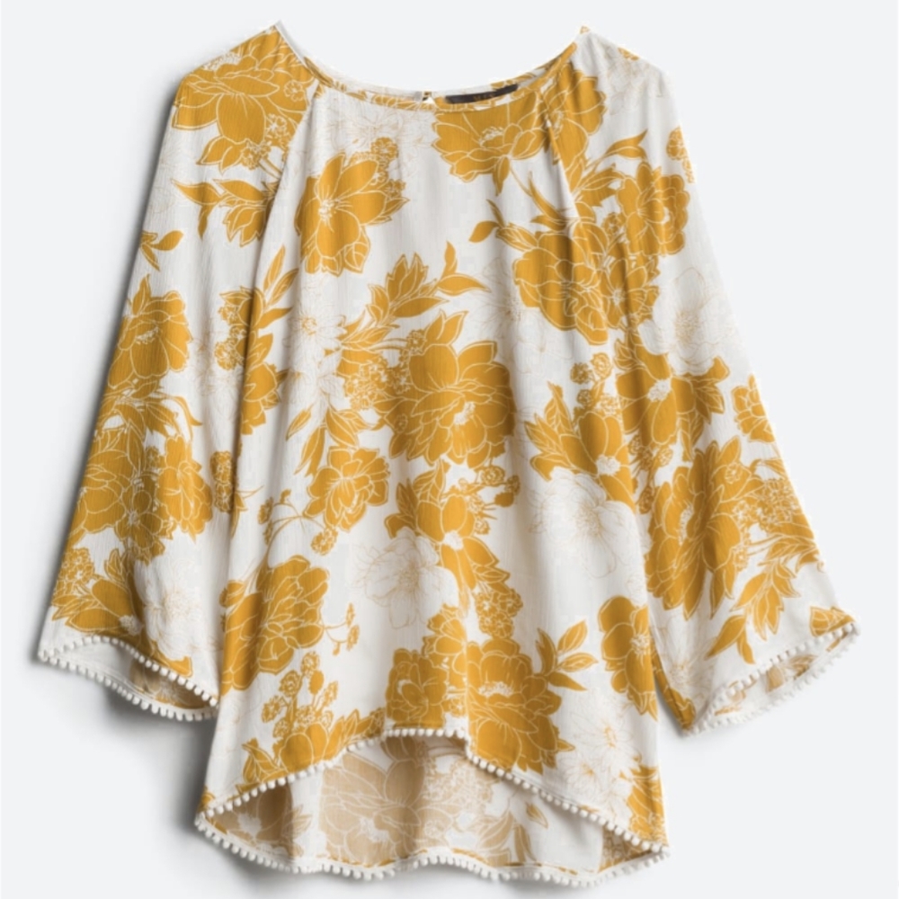 Madelyn Raglan Crochet Trim Top